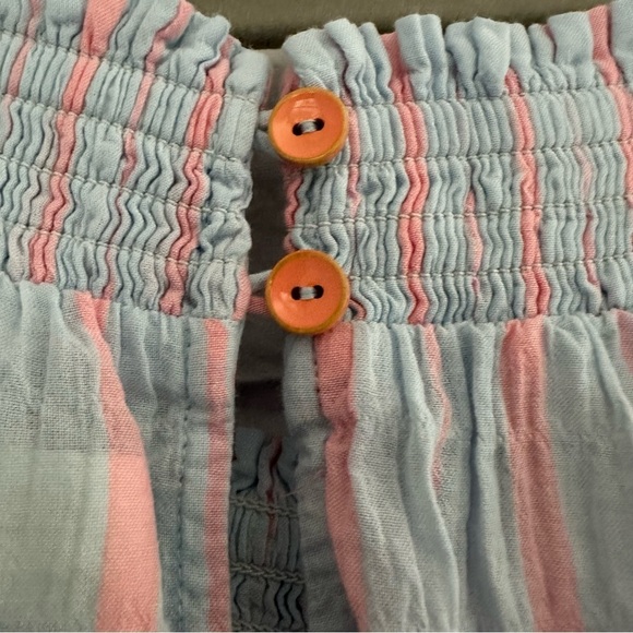 Maeve by antroplogie Gauzy Tiered Tunic Tank Flowy Striped women’s Top Blue - Picture 10 of 13